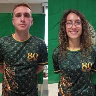 #80anniAngeloBaiardo⚫🟢🐉  ⚫🟢🐉I capitani Gianluca Briozzo e Nicole Cozzani al nostro 🎤⬛🟩🐉