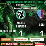 🖤💚 GIOVANISSIMI REGIONALI U15 – GIRONE B - RIPETIZIONE 1ª GIORNATA